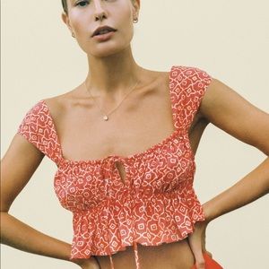 Ciao Lucia Cinetta top in Poppy